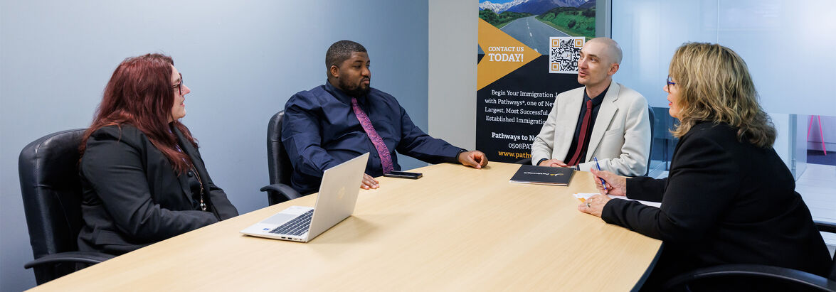 Employer Accreditation Business People Talking on Couches