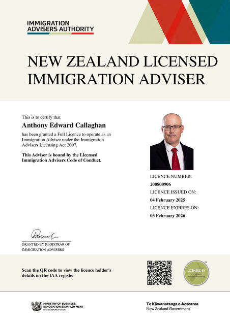 IAA Licensed Immigration Adviser No: 200800906 IAA Licensed Immigration Adviser No: 200800906