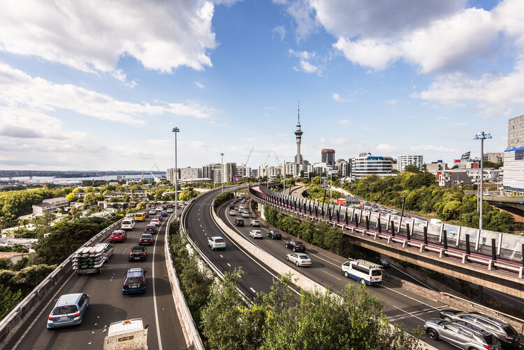 Busy Auckland Motorway