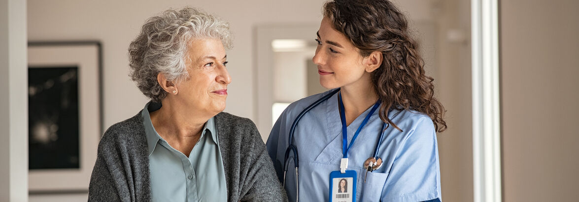 Skilled Migrant Category Residence Pathways Caregiver Assist Senior Woman at Home