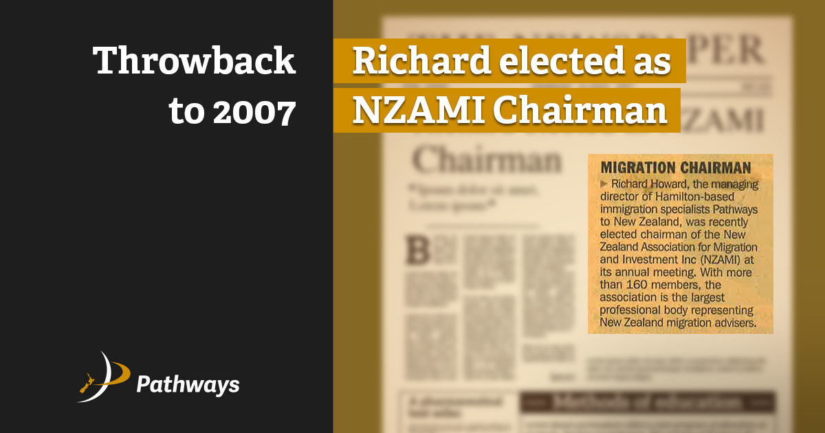 Chapter 21 – Richard elected as NZAMI Chairman
