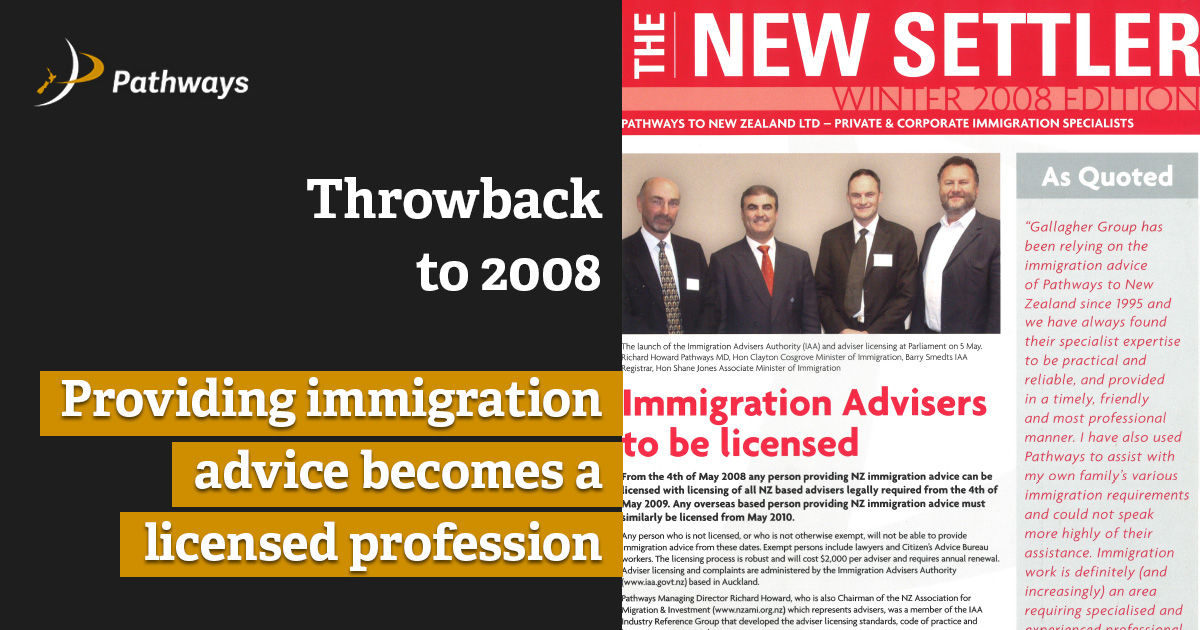 Chapter 22 – Providing immigration advice becomes a licensed profession