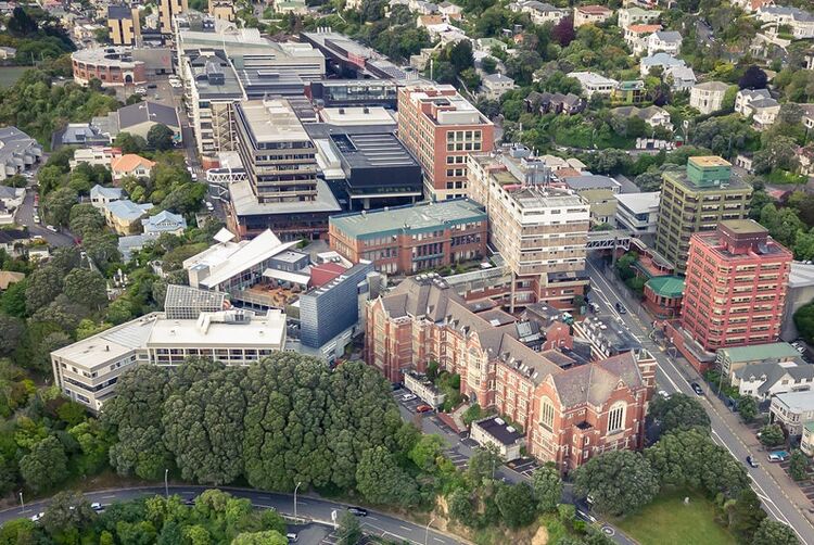 Drone shot of university