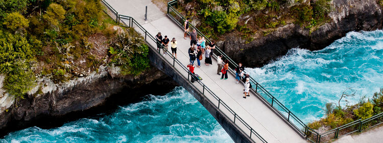 Bridge over the start of the Waikato river