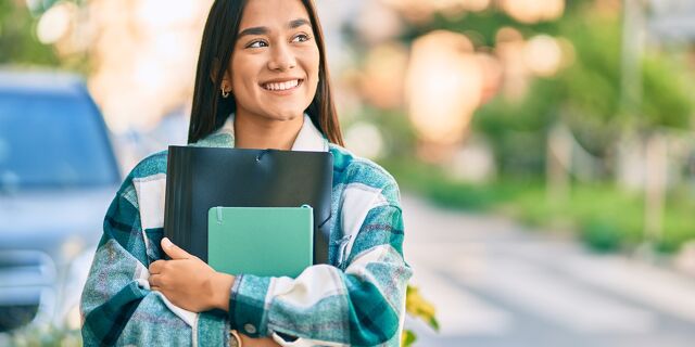 Student With Her Books